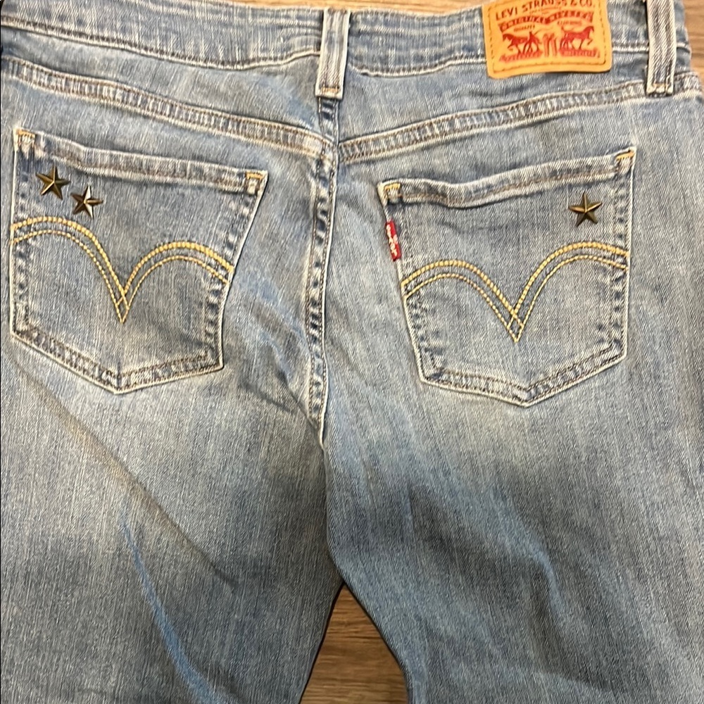 Levi's Blue Skinny Jeans with Star and Heart Details - Picture 4 of 5